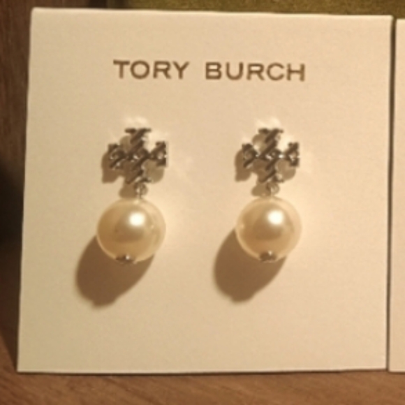 Tory Burch Silver & White Pearl Earrings ($98 Value!!) - Picture 1 of 7